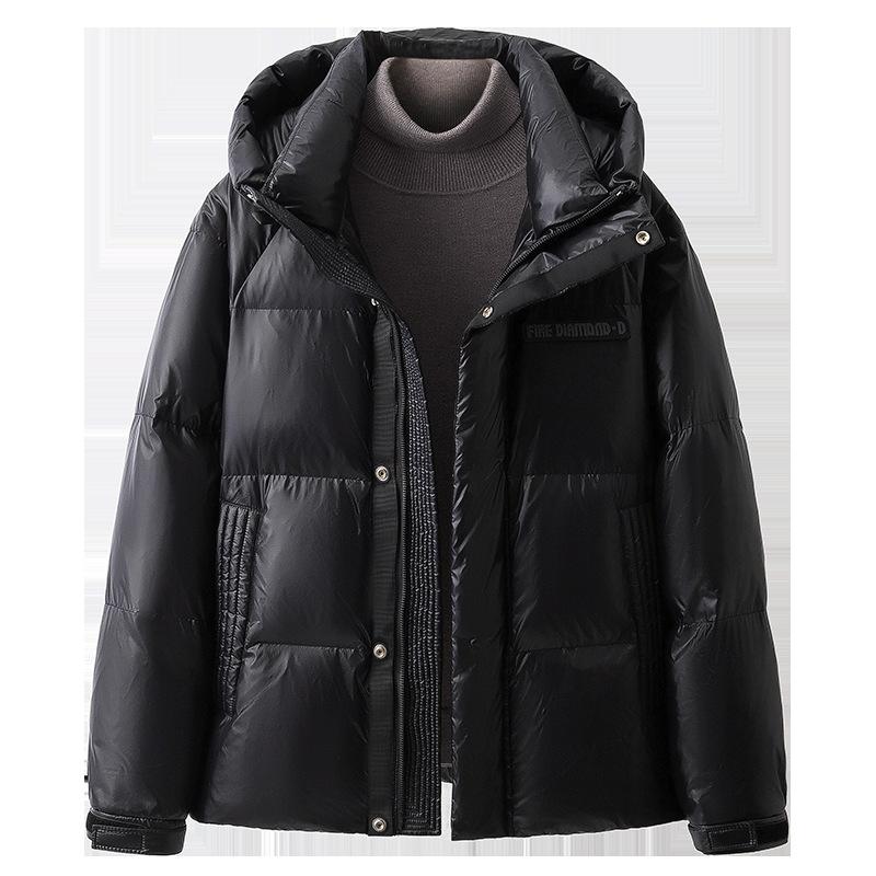 Men's Korean Version Short Hooded Down Jacket Winter Trend Fashion Teen Student Warm Jacket