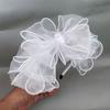 Mesh Bowknot Headband for Women and Girl Aesthetic French Hairband Evening Party Fascinator Hairhoop for Hair Styling