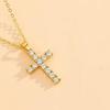 Elegante Kreuz Zirkonia Schlüsselbein-Halskette für Damen: Modisches Nischen-Design mit High-End-Gefühl