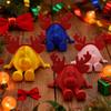 Yousheng 3D Printed Christmas Reindeer Figurine Xmas Elk Ornament Fidget Toy with Movable Joints Articulated Deer Model Car Dashboard Decoration