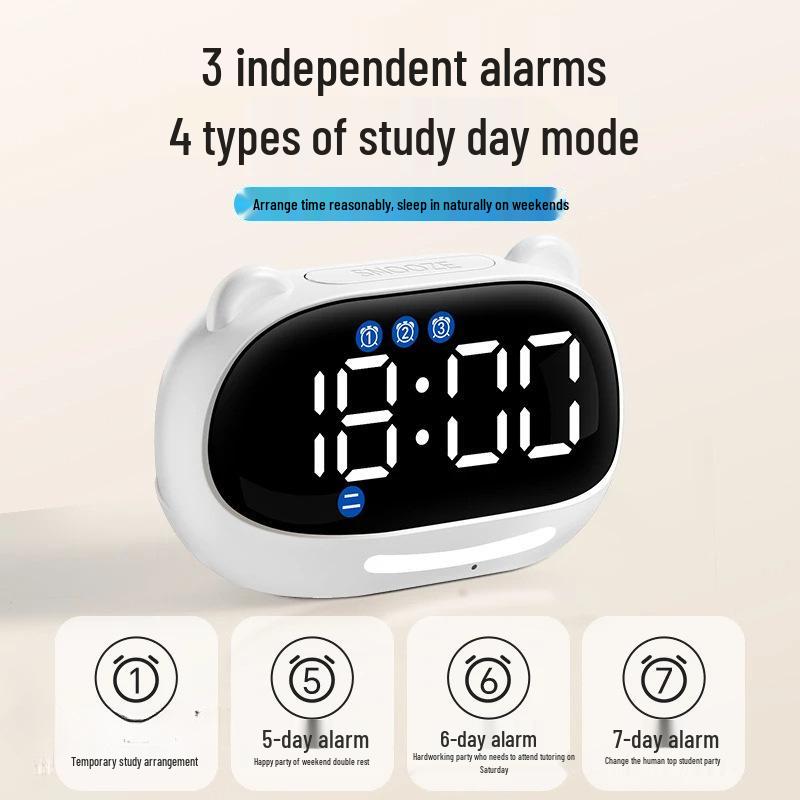 Smart Cartoon Alarm Clock and Study Timer for Students