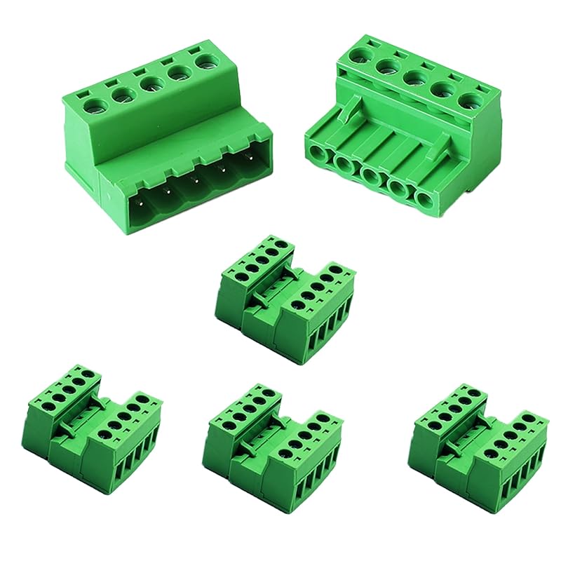 10 Set 3 Pin 2.54MM Pitch Screw Terminal Block Connector for 28-16AWG, Pluggable Quick Connector-Phoenix Type Connector