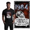 Coolmind X0019 Cotton Big Size 1984 Print Exclusive Graphic Men T Shirt Loose O-neck Men Tshirt Casual T-shirt for Men Tees