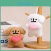 Plush Maltese Dog Keychain Cute Cartoon Animal Pendant Gift For Girls