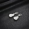 Shimmering Heart Shaped Magnetic Clasp Fastener For Jewelry Making Alloy Construction Rhinestones Necklace Connector