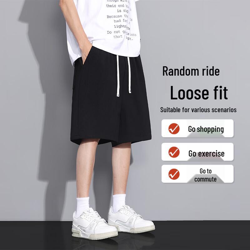 FARUISHI Men s Summer Drawstring Loose Fit Bermuda Shorts 4XL