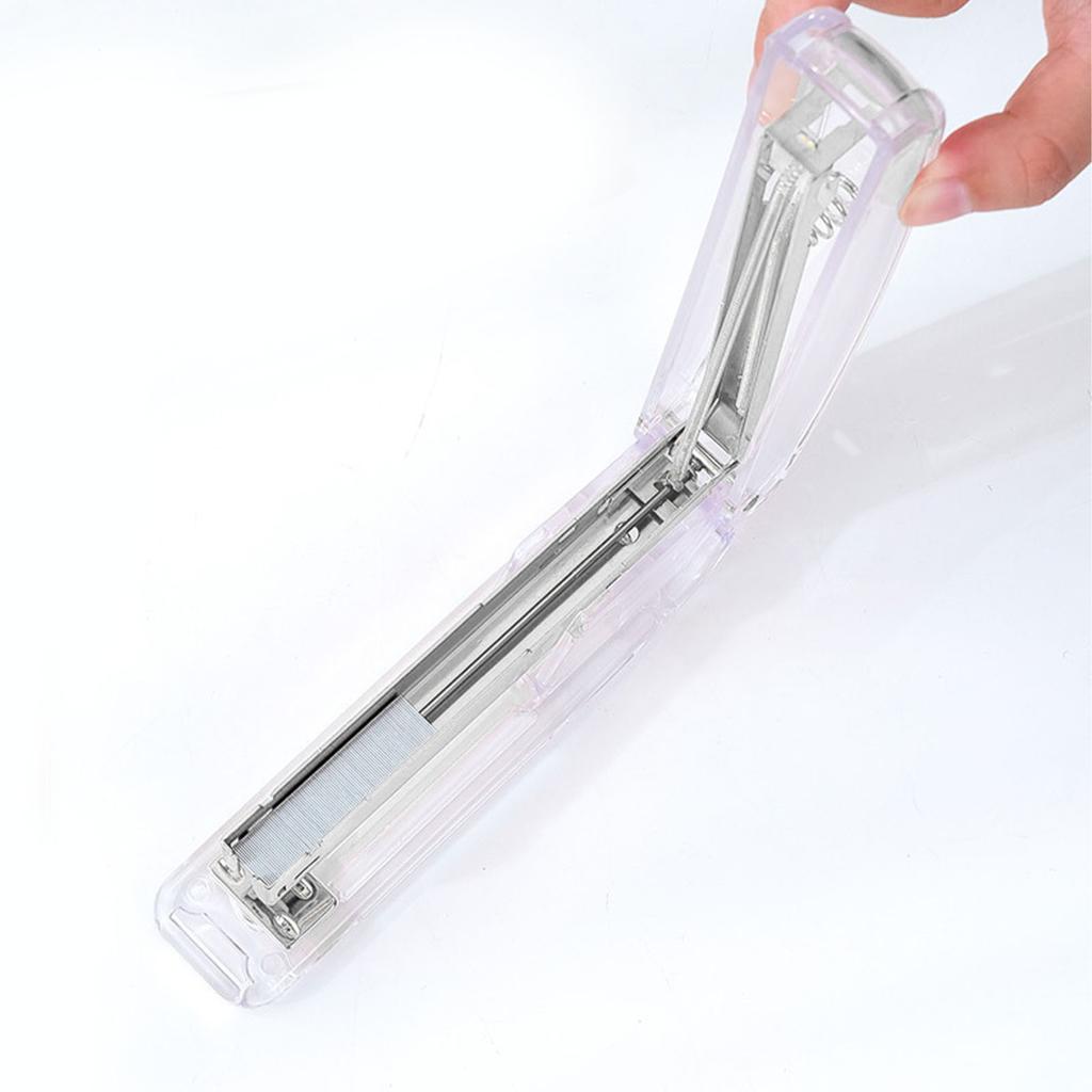 Stapler Minimalist Style Labor Saving Easy Stapling Comfortable Grip Acrylic Metal Handheld Stapler