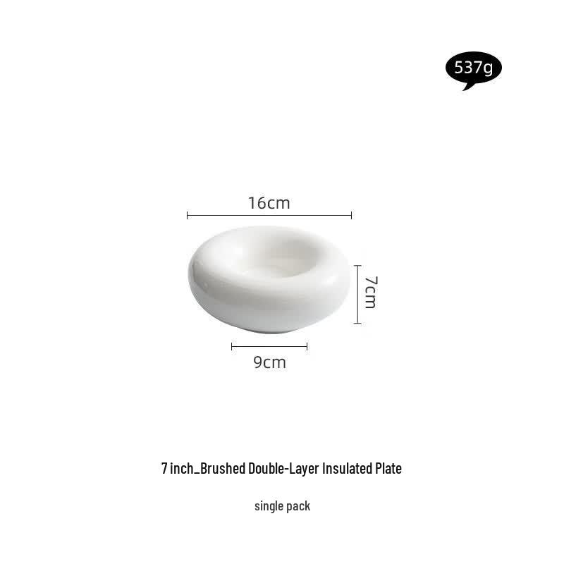 Ru Han Ceramic Insulated Serving Plate 7-inch