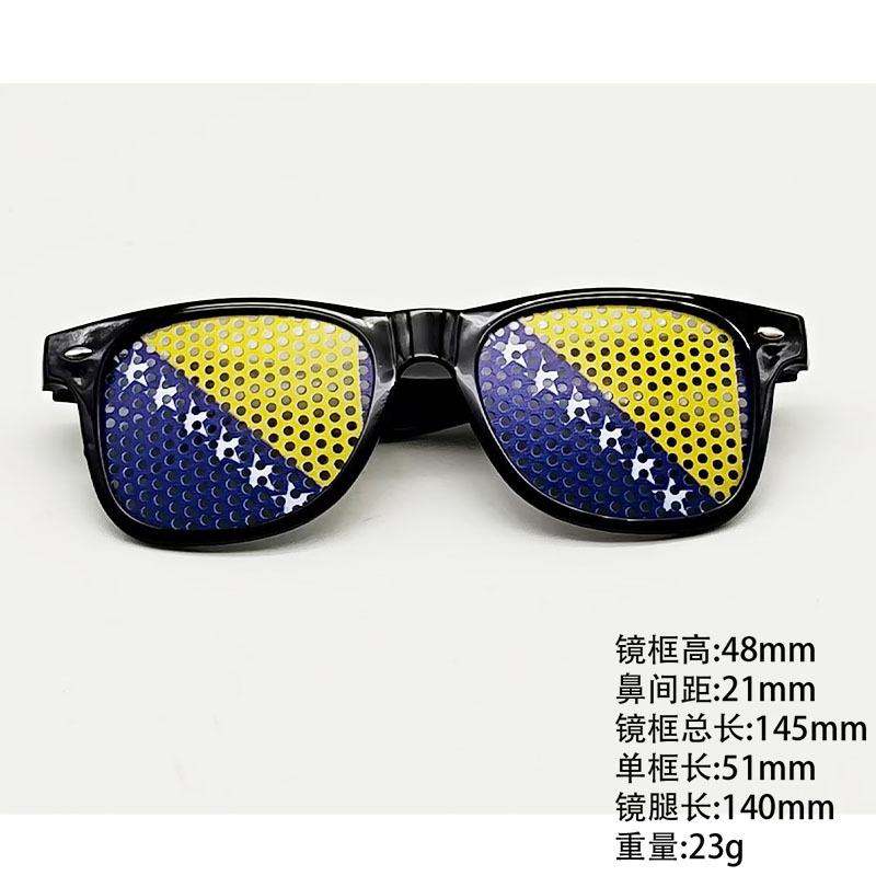 World Cup sunglasses football flag pinhole sticker 2140 printed logo independence day printed rice nail sunglasses