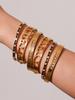 18k Gold-Plated Stainless Steel Bracelet with 5A Zirconia & Hollow Letter Buckle