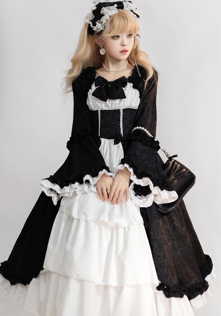 Sivrusn Gotisches Lolita-Kleid mit Spitze, perfekt für Süße und Edle, Wunderschönes Retro-Prinzessinnen-Lolita-Hofkleid, Größe 2XL Damen, Rüschen, Cosplay,