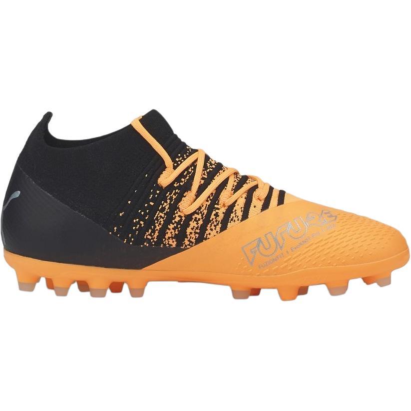 Puma Future Z 3.3 Jr Mid MG Scarpa da Calcio per Bambini con Tacchetti Corti Tomaia Bassa Nero Arancione Scarpe da Calcio per Bambini 106774-01