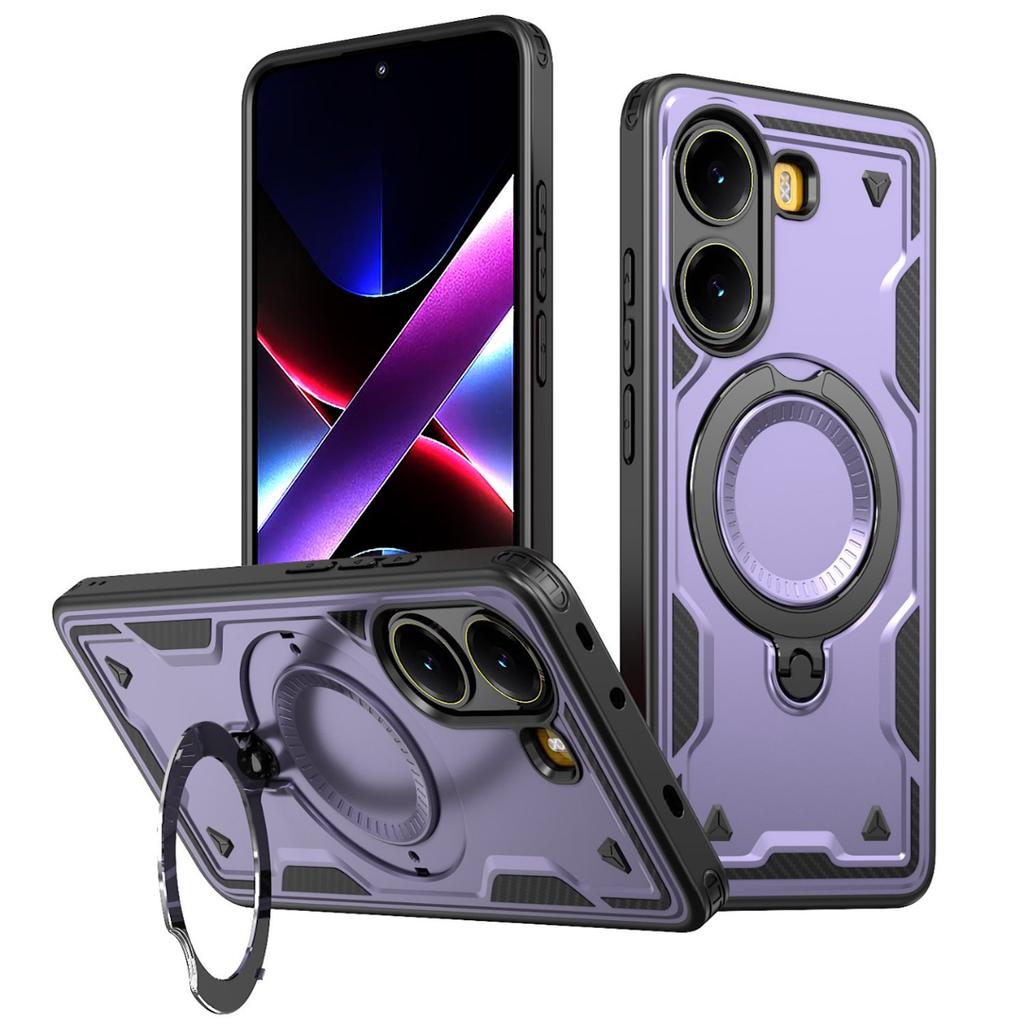 Military Armor Shockproof Phone Cases For Poco X7 Pro 5G X6 Pro F7 Ultra F7 Rotate Metal Ring Magnetic Bracket Protection Cover