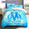 Olympique De Marseille Pattern Bedding Home Decoration Birthday & Festival Gift (1 * Duvet Cover + 2 * Pillowcase, Without Core)