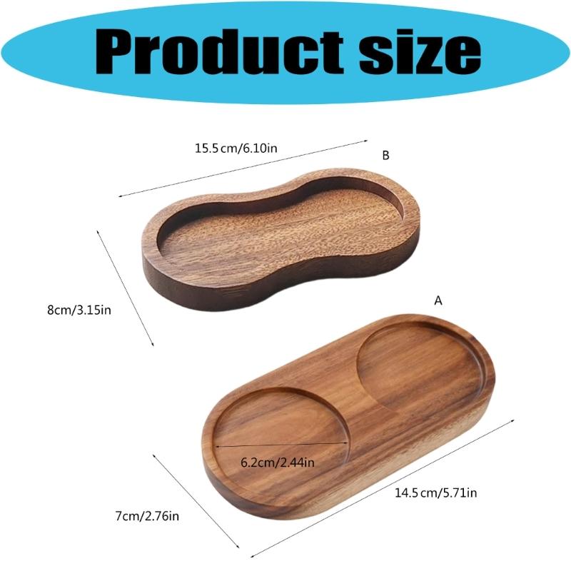 Salt and Pepper Grinders Wood Tray Pepper Mill Holder and Tray for Mill and Shakers, Home Decoration, Crafts