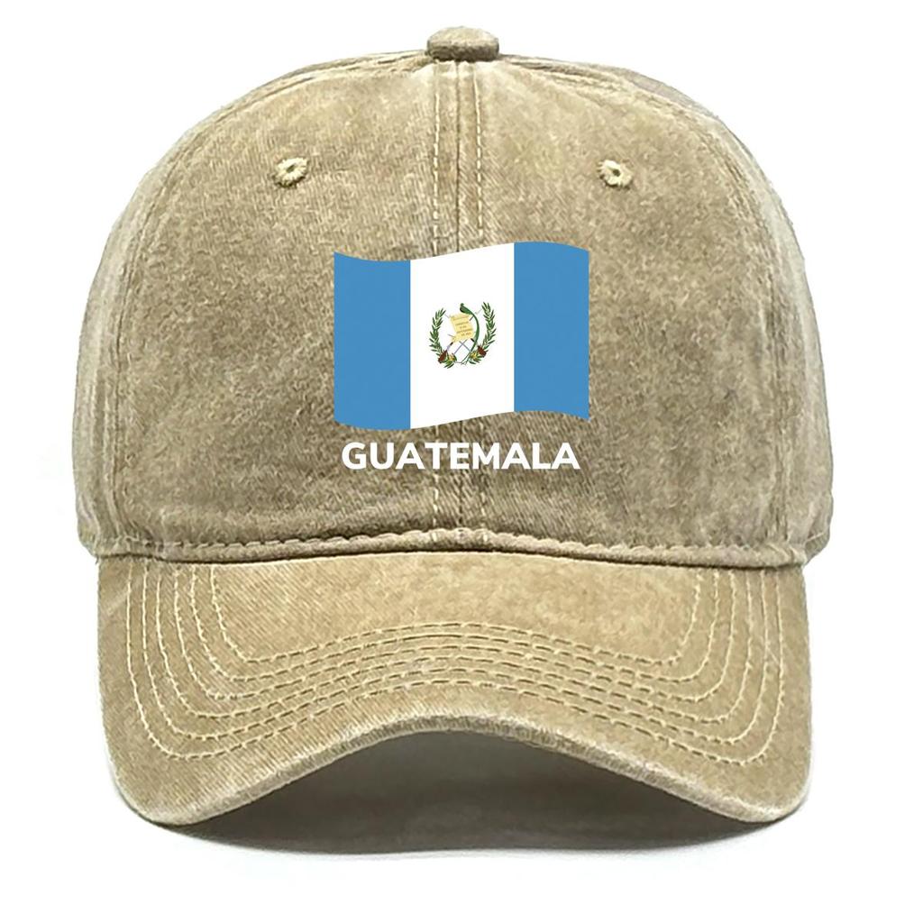 Guatemala Flag Waves Print Snapback Baseball Hat, Patriotic Trucker Hat Stylish Adjustable Buckle Simple Curved Brim Adjustable Sun Hat
