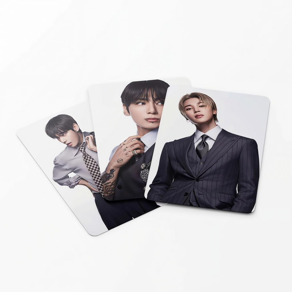 Photo 55Pcs Small Lomo Card Kpop Idol Album Boy Group Arir Flash Card Postcard Fans Photo Collectible Cards Party Favors Gifts