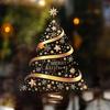 Home Decoration Large Christmas Tree Window Stickers Golden Removable Xmas Decals Creative Waterproof Wallpaper New Year