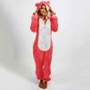 Women's Fashion Fleece-Lined Thickened Fleece Hooded Pyjamas With Zip-Up Onesie