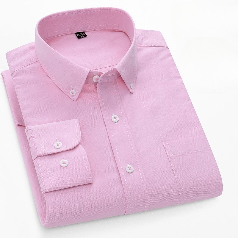 100% Baumwolle Oxfordhemd für Herren Langarm Freizeit Business Regular-Fit Formelle Hemden Gesellschaftsbluse Herrenbekleidung S-5XL