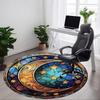 1pc Celestial Stained Glass Chair Carpet for Office Non-Slip, Machine Washable Rug for Office, Room - Holiday Decor, Machine Made Yy251029128
