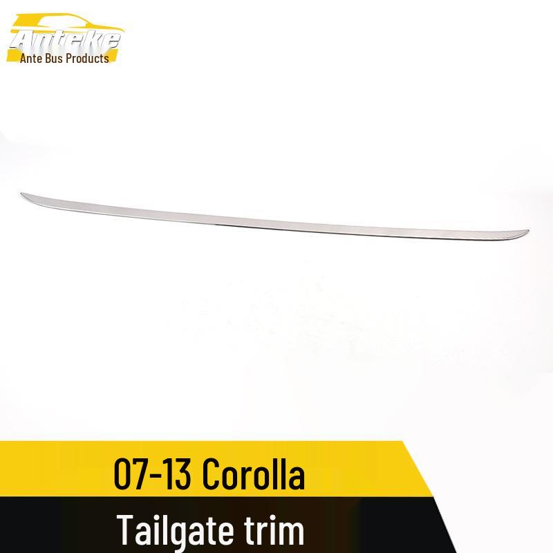 Corolla 2007-2013 Stainless Steel Tailgate Trim & Trunk Anti-Scratch Strip