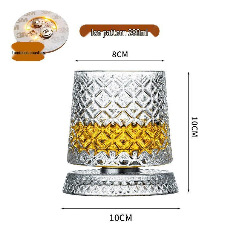 Crystal Rotating Whiskey & Brandy Glass