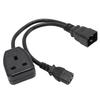IEC320 C20 To C13  Power Cord Professional Male To Female IEC320 C20 To C13  Y Splitter Cable 1.0ft
