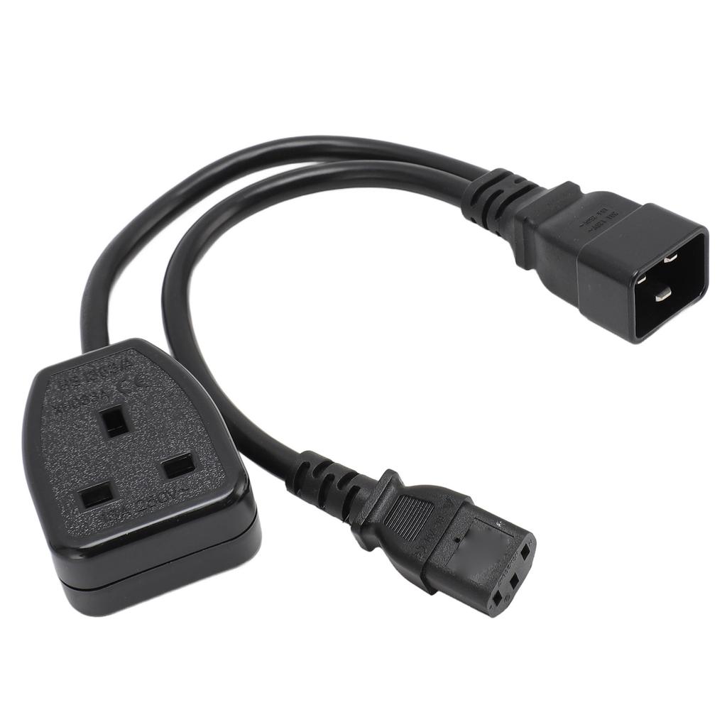 IEC320 C20 To C13  Power Cord Professional Male To Female IEC320 C20 To C13  Y Splitter Cable 1.0ft