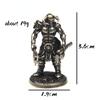 Weißes Kupfer Metall Solider Miniaturen Figur Vintage Starke Männer Krieger Ornament Desktop Dekoration Zubehör Spielzeug Geschenk