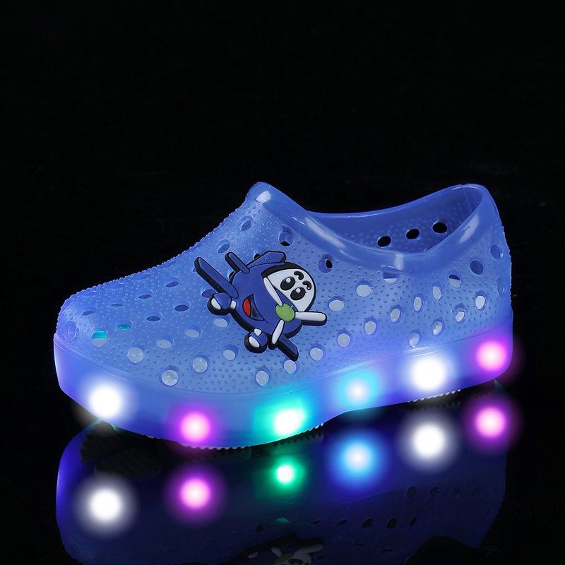 Children's LED Flashing Light-Up Summer Garden Sandals for Toddlers