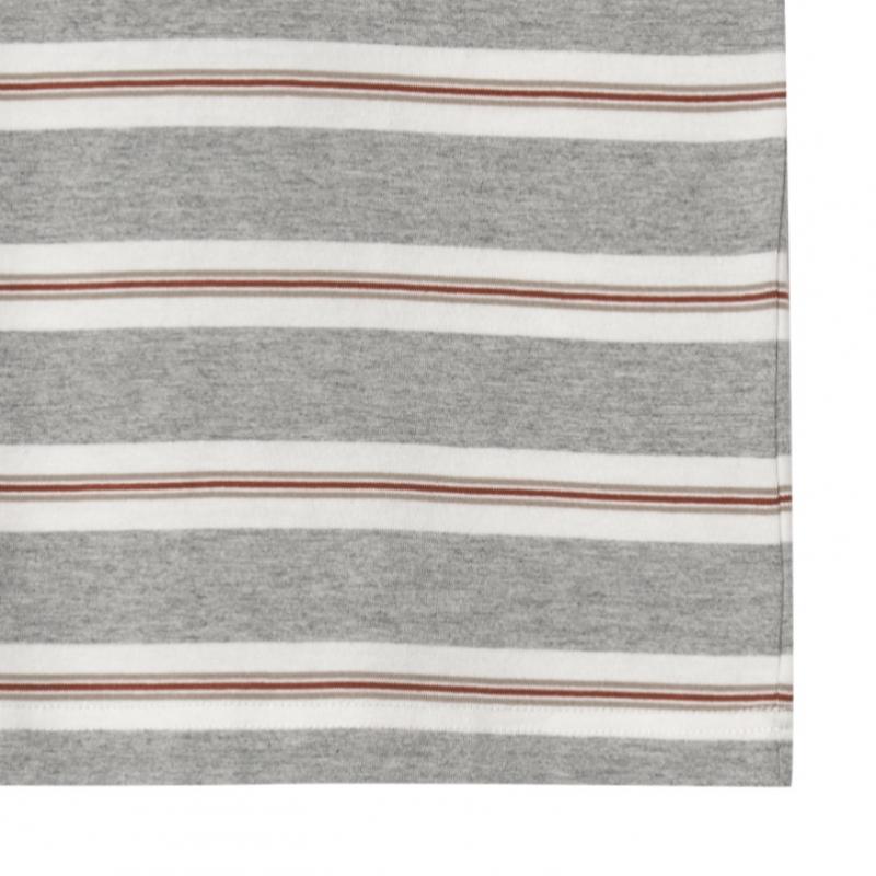 Kangol MulTi STripe Rugby T shirT Melange Grey 2818