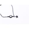 C197 Dark Forest Style Light Luxury Minimalist Bracelet Student Black Planet Pentagram Korean Version Versatile Fresh Necklace