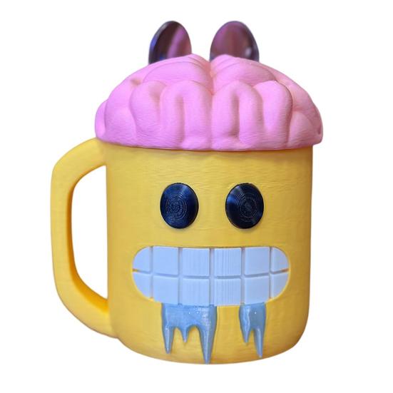 Smile Face Ice Cream Cup Holder Reusable Insulated Ice Cream Pint Sleeve 16oz Novelty Ice Cream Accessory