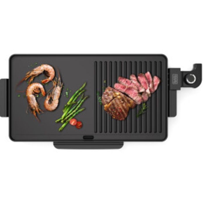 Plancha BLACK+DECKER BXGB2200E 2 en 1 de 2200W, plaque de 49 x 27cm, sans PFOA
