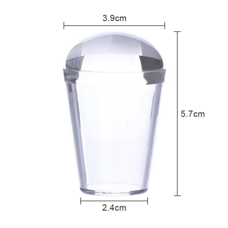 1Pcs Clear Jelly Marshmallow Silicone Nail Stamper Refill Head Replacement with Box Nail Stamps