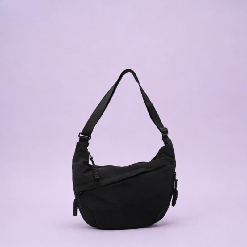

Trendy Women s Soft Cloth Shoulder Bag – Solid Color Student Casual Style Large Capacity Tote,Crossbody & Hobo Bag for Daily Use чёрный