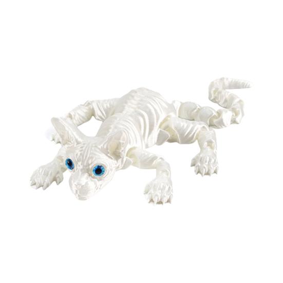 

3D-печатная фигурка лысой кошки с подвижными суставами, фигурка кошки-сфинкса, шарнирная модель животного, игрушка для домашнего офиса, книжной полки, украшения для рабочего стола, орнамент