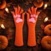 Halloween Silicone Gloves with Pads, Long Tips for Scary Costume