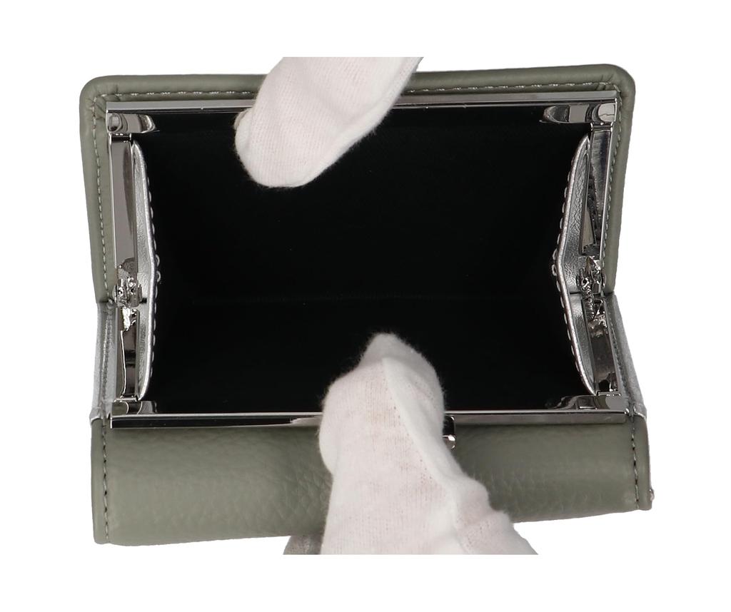 Vivienne Westwood Re-Vegan Grain Small Frame Wallet (51010018 S000D M406 Green) - Tri-fold Wallet