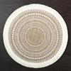 Eco-friendly round Japanese minimalist wind fringed placemat table mat coaster natural color jute modern minimalist