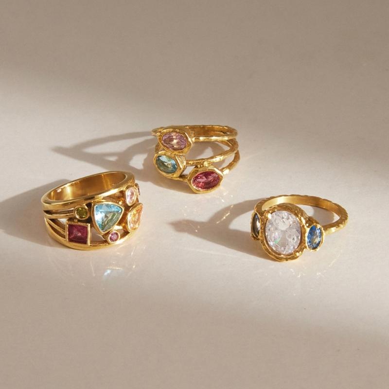 Daily Wear Fashion Ring for Women, Decorative Stone Jewelry Accent for Party Styling and Elevated Evening Looks
