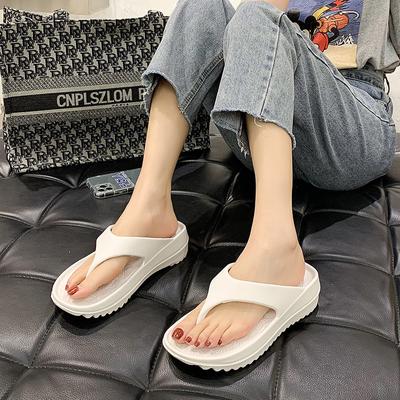 Fashion New Ladies Slippers, Thick-soled Beach Flip Flops, Outer Wear Flip-flop Sandals and Slippers Tide Summer Bathroom Non-slip