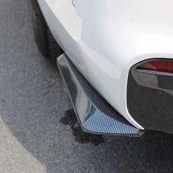 Universal Rear Bumper Lip Spoiler ABS Carbon Fiber Style Diffuser Easy Installation