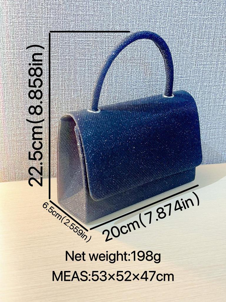 French Evening Crossbody Handbag: Elegant Small Square Party Shoulder Bag