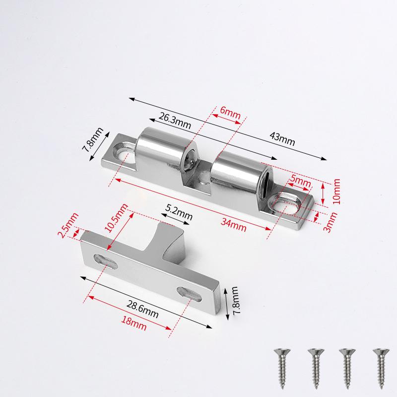 

1 комплект дверного замка, дверная сенсорная защелка, блокировочный переключатель, корпус шкафа, пружинный шариковый шкафчик, регулируемая латунная дверная пряжка A1