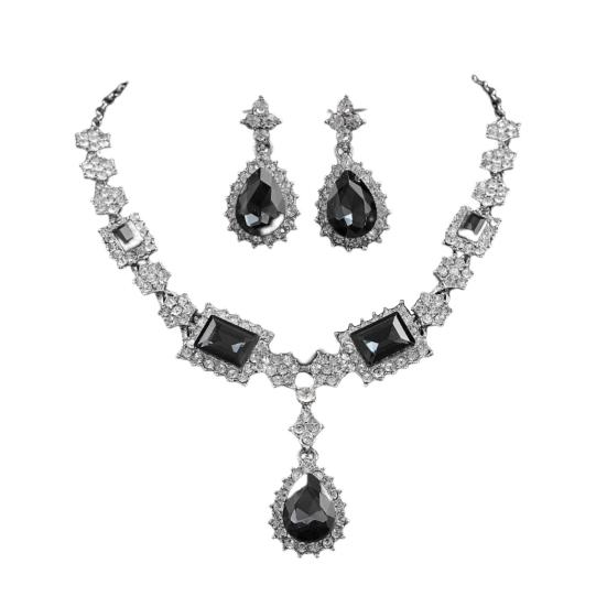 Fashion Necklace Earrings Glitter Lightweight Ear Decoration