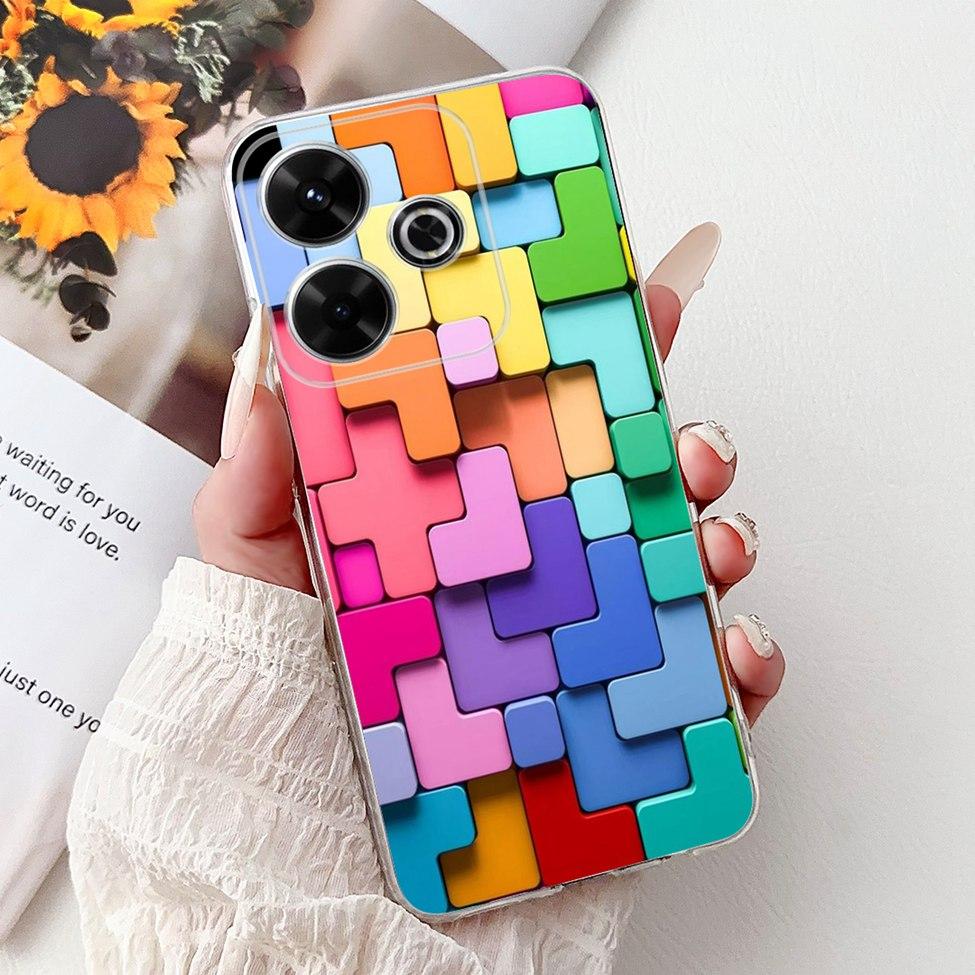 Clear Casing For Xiaomi Poco M6 Plus Cover For Xiaomi Poco M6 4G Case Luxury Butterfly Love Fashion Flowers Cool Lion Painted