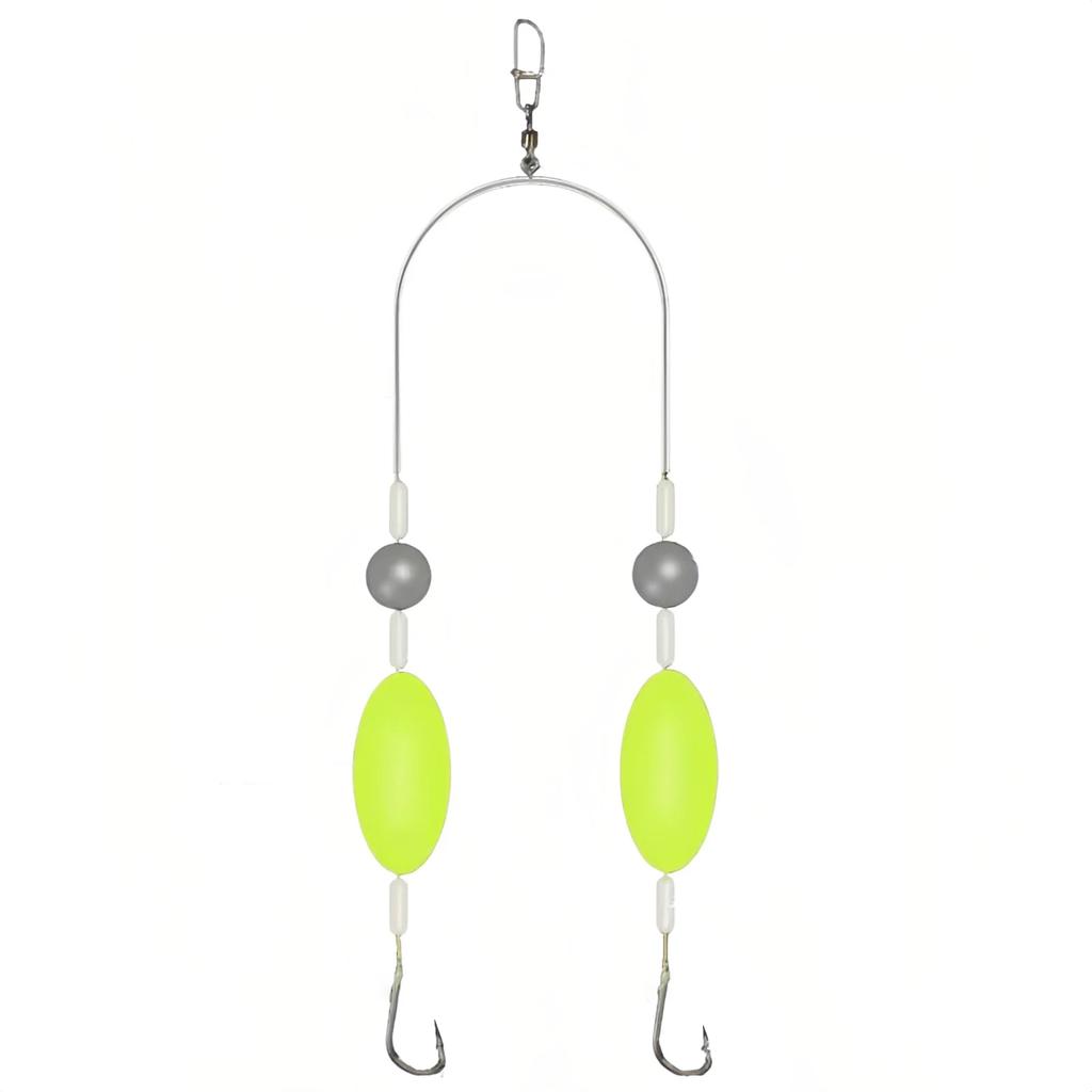 6#/8#/10#/12# Stainless Double-Hook Reverse Bottom Rig Sharp Barbed Anti-entanglement Fishing Double Hook No Unhooking Anti Tangle
