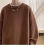 Men's Retro Knit Base Layer - Loose Fit for Autumn & Winter